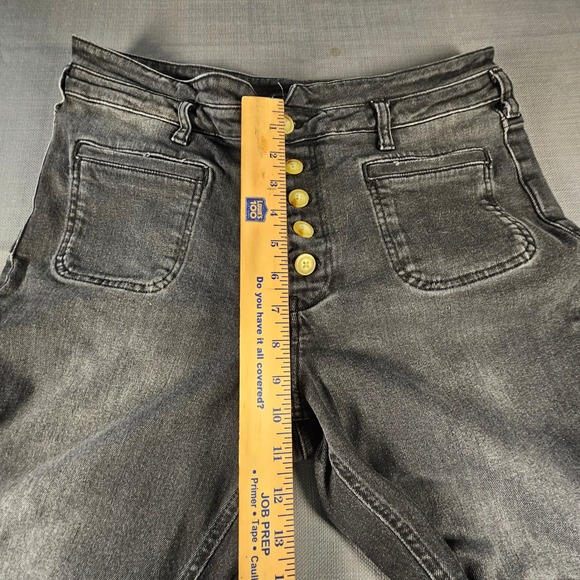 Pilcro and the Letterpress Anthropologie High Rise Slim Button Fly Jeans Size 31 - Picture 3 of 9